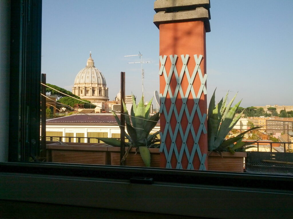 Vue de notre appartement à Rome
