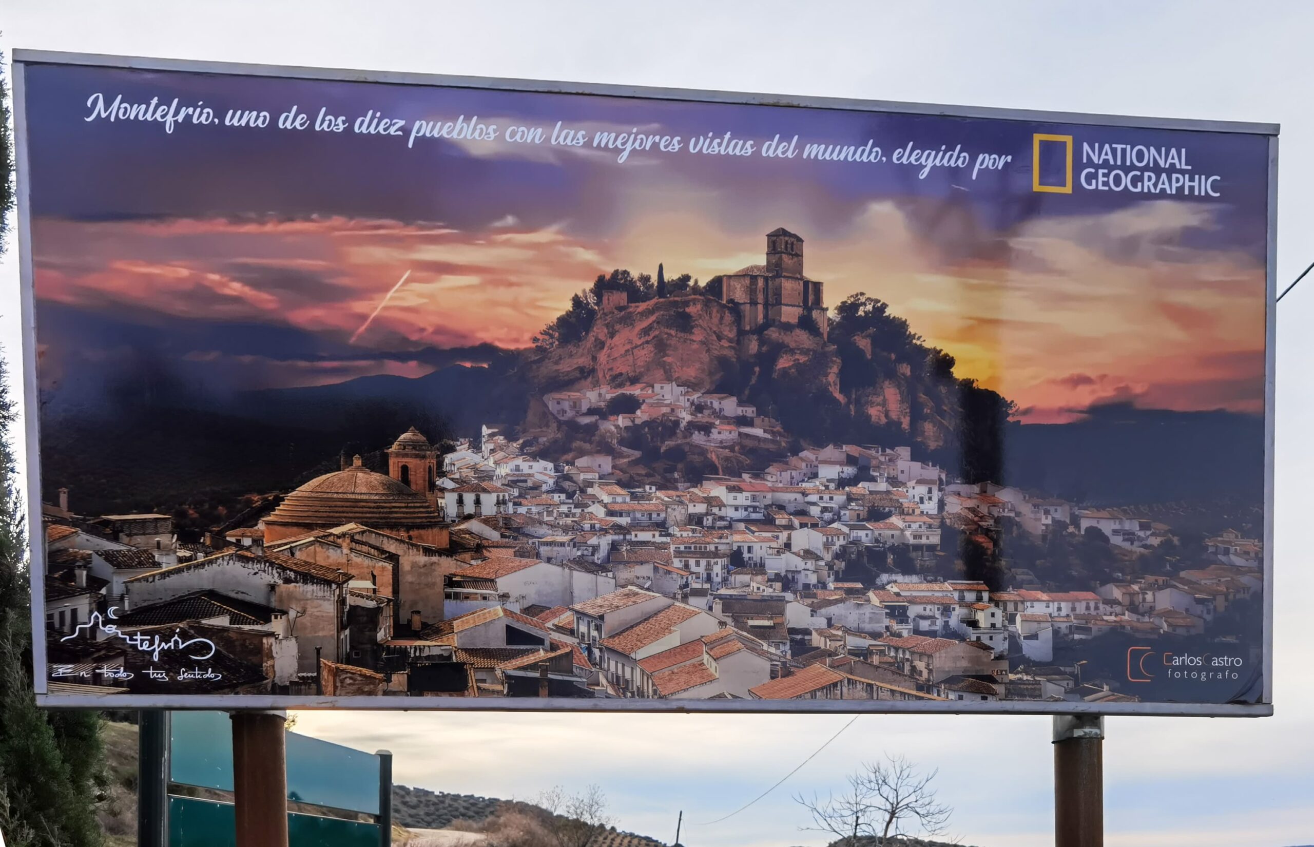 Panneau du National Geographic à Montefrío